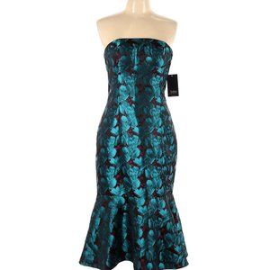 Strapless Jacquard Cocktail Dress